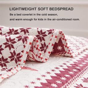 img 2 attached to Christmas Reversible Bedspread Lightweight Comforter Bedding