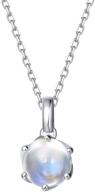 🌙 agvana 14k solid white gold moonstone pendant necklace – 0.6 carat june birthstone gift for women - fine jewelry for christmas, anniversaries, birthdays, & more! logo