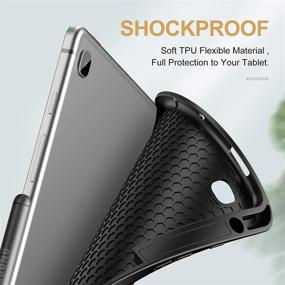 img 1 attached to 📱 Protective Gray Case with S Pen Holder for Samsung Galaxy Tab S6 Lite 10.4 Inch - Slim & Tri-Fold - Auto Wake/Sleep Feature - 2020 Release