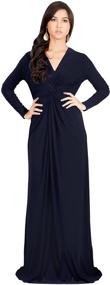 img 4 attached to 👗 Stylish and Versatile: Long Sleeve Semi Formal Fall Winter Flowy Gown Maxi Dresses for Women by KOH KOH