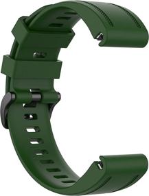 img 1 attached to 🌿 Bossblue Garmin Fenix 6S Bands: Premium Silicone Replacement for Fenix 6S/Fenix 5S Smartwatches (Arm Green)