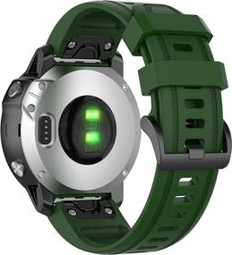 img 3 attached to 🌿 Bossblue Garmin Fenix 6S Bands: Premium Silicone Replacement for Fenix 6S/Fenix 5S Smartwatches (Arm Green)