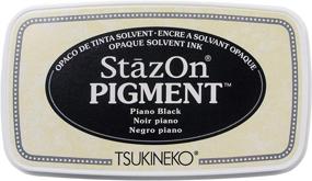 img 1 attached to Introducing Tsukineko StazOn Pigment Ink Pad in Piano Black - Explore Rich, Lasting Impressions!