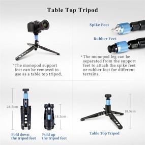 img 1 attached to 📸 SIRUI AM-204V Professional Camera Monopod with Removable Feet: Ultimate Support for 17.6lb Loading, 360° Panorama Panning System, Aluminum Quality - 57.9 Inch Stand-up Monopod
