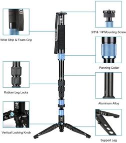img 3 attached to 📸 SIRUI AM-204V Professional Camera Monopod with Removable Feet: Ultimate Support for 17.6lb Loading, 360° Panorama Panning System, Aluminum Quality - 57.9 Inch Stand-up Monopod
