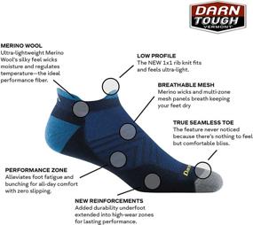 img 2 attached to 🧦 Ultra-Lightweight Cushioned Men's No Show Tab Run Sock: Darn Tough Style 1039