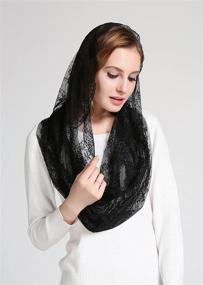 img 1 attached to Hotsale Chapel Catholic Mantilla 🔥 Infinity: Elegant Women's Accessory for Sale