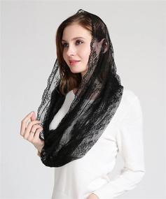 img 3 attached to Hotsale Chapel Catholic Mantilla 🔥 Infinity: Elegant Women's Accessory for Sale