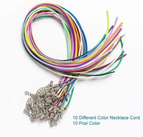 img 2 attached to Selizo 100Pcs Multicolor Necklace Cord String with Clasp Bulk for Jewelry Making and Bracelet