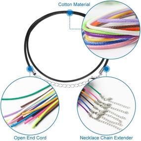 img 1 attached to Selizo 100Pcs Multicolor Necklace Cord String with Clasp Bulk for Jewelry Making and Bracelet