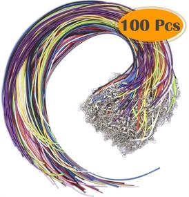 img 4 attached to Selizo 100Pcs Multicolor Necklace Cord String with Clasp Bulk for Jewelry Making and Bracelet