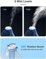 🌬️ cool mist humidifier - ultrasonic humidifiers for bedroom, baby & home, whisper quiet air humidifier with 360° mist nozzle, adjustable mist levels, timer setting, night light option & auto shut-off" -> "ultrasonic cool mist humidifier for bedroom, baby & home - whisper quiet air humidifier with 360° mist nozzle, adjustable mist levels, timer setting, night light option & auto shut-off logo