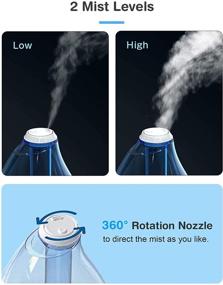 img 4 attached to 🌬️ Cool Mist Humidifier - Ultrasonic Humidifiers for Bedroom, Baby & Home, Whisper Quiet Air Humidifier with 360° Mist Nozzle, Adjustable Mist Levels, Timer Setting, Night Light Option & Auto Shut-Off" -> "Ultrasonic Cool Mist Humidifier for Bedroom, Baby & Home - Whisper Quiet Air Humidifier with 360° Mist Nozzle, Adjustable Mist Levels, Timer Setting, Night Light Option & Auto Shut-Off