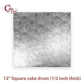 img 3 attached to Тортовые поддоны квадратные, 12 дюймов - (серебро)