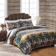 2-piece twin black bear lodge quilt set by greenland home logo