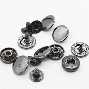 img 1 attached to 🔒 Premium 12 Sets Heavy Duty Leather Snap Fasteners Kit - 15mm Metal Snap Buttons with 4 Install Tools - Ideal for Clothing, Leather, Jeans, Jackets, Bracelets, Bags - Black