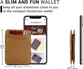 img 3 attached to Hunterson Minimalist Genuine Leather Blocking Men's Accessories for Wallets, Card Cases & Money Organizers