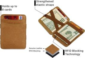 img 2 attached to Hunterson Minimalist Genuine Leather Blocking Men's Accessories for Wallets, Card Cases & Money Organizers