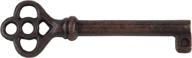 🔑 antique copper plated hollow barrel skeleton key for cabinet doors, dresser drawers, and grandfather clocks - ideal for antique, vintage, and old furniture - ky-14ac logo