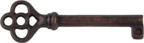 img 4 attached to 🔑 Antique Copper Plated Hollow Barrel Skeleton Key for Cabinet Doors, Dresser Drawers, and Grandfather Clocks - Ideal for Antique, Vintage, and Old Furniture - KY-14AC