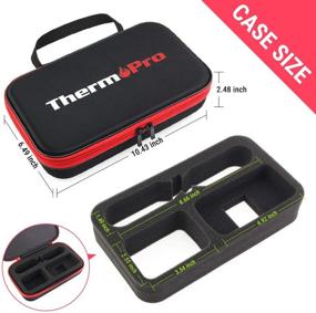 img 1 attached to 🧳 ThermoPro TP99 Hard Carrying Case for TP-20, TP-08S, TP-07 Wireless Remote Digital Cooking Food Meat Thermometer - Shockproof Waterproof Black Travel Protective Case for Better Storage and Organization