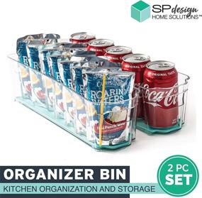 img 3 attached to 🗄️ Non-Slip Plastic Storage Bins - SP Design Home Solutions. Fridge Organizer, Pantry Storage, Refrigerator & Kitchen Organization, Small 2 Pack