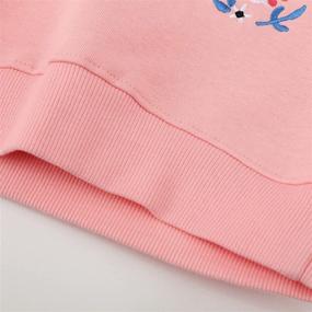 img 1 attached to Cotton Long Sleeve Crewneck Little Girl Sweatshirts - Graphic Pullover Fleece Casual Playwear Top Outfit Sweat Shirts