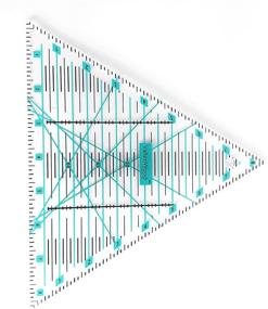 img 3 attached to 🔳 Vallenwood 8&#34; Triangular Quilting Ruler Template: Laser Cut Precision, High Definition Lines for Accurate Cutting - Not Overpriced!