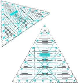 img 4 attached to 🔳 Vallenwood 8&#34; Triangular Quilting Ruler Template: Laser Cut Precision, High Definition Lines for Accurate Cutting - Not Overpriced!