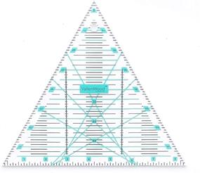 img 1 attached to 🔳 Vallenwood 8&#34; Triangular Quilting Ruler Template: Laser Cut Precision, High Definition Lines for Accurate Cutting - Not Overpriced!