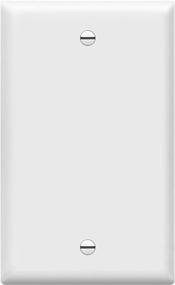 img 4 attached to 🔳 ENERLITES Blank Cover Wall Plate, Glossy Finish, Standard Size 1-Gang 4.50" x 2.76", Polycarbonate Thermoplastic, Model 8801-W, Color: White