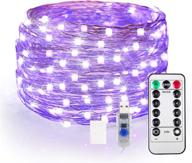 ✨ high-quality 40ft led uv black light with 120 units of 2835 led uv lamp beads, 8 modes, flexible blacklight fixtures, fairy string lights with remote for fluorescent party, stage lighting, body paint, and halloween decor логотип