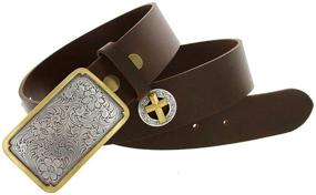 img 3 attached to Western Concho Women's Belts with Tanned Leather Accents