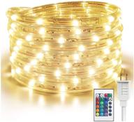 🌈 16.4ft rgbw 192 led rope lights by salking - flexible rgb strip light, multicolor, waterproof tube light for indoor outdoor use - connectable led lights for bedroom -16 colors christmas party lights логотип