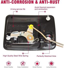 img 2 attached to 🚪 AUTEX F-250 F-350 F-450 F-550 Super Duty Exterior Door Handle - Front Left Driver Side (79306) - 1999-2016