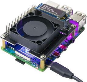 img 4 attached to Enhance Your Raspberry Pi 4B Performance: Cooling Fan, RGB Hat, and OLED Display Combo!