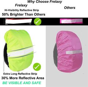 img 1 attached to 🎒 Frelaxy Waterproof Hi-Visibility Backpack Rain Cover with Reflective Strip - Ultralight Backpack Cover for Hiking, Camping, Biking, Outdoor Activities, and Traveling, Includes Storage Pouch and Anti-Slip Cross Buckle Strap