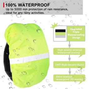 img 2 attached to 🎒 Frelaxy Waterproof Hi-Visibility Backpack Rain Cover with Reflective Strip - Ultralight Backpack Cover for Hiking, Camping, Biking, Outdoor Activities, and Traveling, Includes Storage Pouch and Anti-Slip Cross Buckle Strap