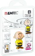 🥜 emtec 8gb usb flash drive stick 2.0 peanuts 'charlie brown' 3d design - pn 101 logo