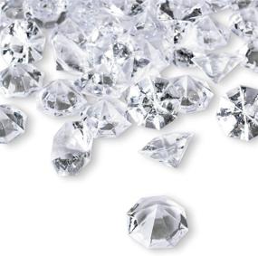 img 3 attached to 💎 Большой набор прозрачных акриловых алмазов - 2 фунта, идеально подходит для центральных элементов на столах, свадебного и вечера перед свадьбой.
