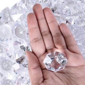 img 2 attached to 💎 Большой набор прозрачных акриловых алмазов - 2 фунта, идеально подходит для центральных элементов на столах, свадебного и вечера перед свадьбой.