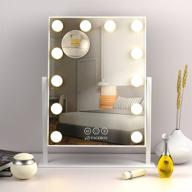 💄 facebox hollywood vanity mirror: large lighted mirror with 3 color lights & adjustable brightness – detachable 10x magnification & led bedroom mirror logo