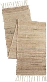 img 1 attached to Rustic Bohemian Jute Hand Woven Table Runner 🌿 for Parties & Holidays - 13x72 INCH, Natural Jute