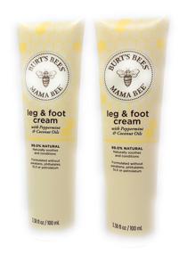 img 1 attached to 👣 Burt's Bees Mama Bee Leg & Foot Cream with Peppermint Oil 3.38 Fl Oz (Pack of 2)