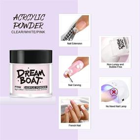 img 2 attached to 💅 Complete Acrylic Nail Kit for Beginners: Clear, White, Pink Acrylic Powder, Monomer Liquid, Glitter Powder, Brushes, Forms - Easy Nails Extension Set