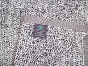 img 1 attached to Everplush Diamond Jacquard Bath Towel Set, 2 Pack (30 x 56) in Grey - Ultimate Luxurious Comfort!