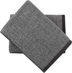 img 4 attached to Everplush Diamond Jacquard Bath Towel Set, 2 Pack (30 x 56) in Grey - Ultimate Luxurious Comfort!