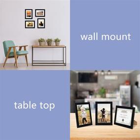 img 3 attached to eletecpro 5x7 Picture Frames Set of 5 - Display 4x6 or 3.5x5 Photos with or without Mat - Wall Gallery or Tabletop Photo Frames - Wall Mountable or Tabletop Display (Black, 5x7)