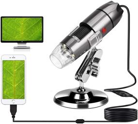 img 4 attached to 🔬 Gray USB Digital Microscope Camera 40X-1000X Handheld Mini Microscope for Students, Engineers, and Biology Lovers. Compatible with Windows 7, 8, 10, Android. Ideal for Microbiological Observations