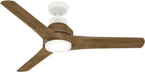 img 2 attached to 🏞️ Hunter Lakemont 52" White Ceiling Fan with LED Light and Remote Control for Indoor/Outdoor Use